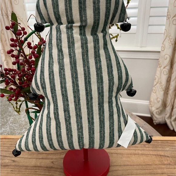CHRISTMAS TREE GREEN STRIPED PADDED CLOTH TREE NEW - Picture 4 of 6
